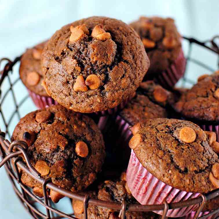 Chocolate PB Muffins