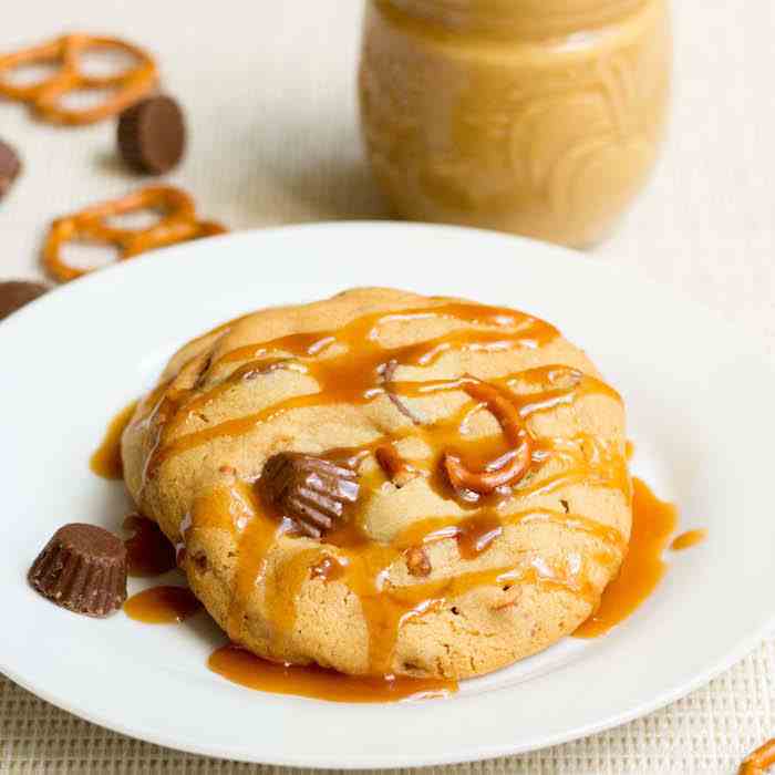 Peanut Butter Cup Pretzel Cookies