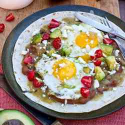 Chile Verde Huevos Rancheros