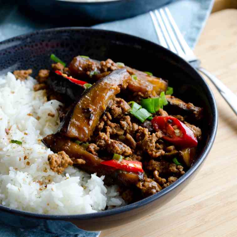 Spicy Pork and Eggplant Stir Fry