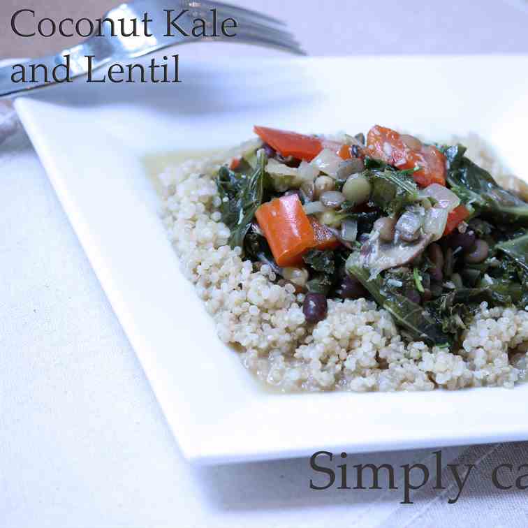 Coconut kale and lentil