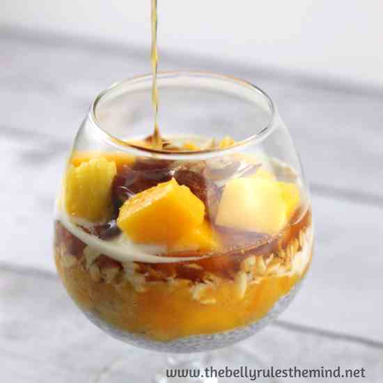 Chia Oats Breakfast Parfait