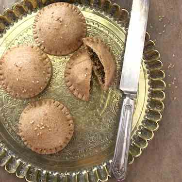 Baked Samosas with Sprouted Moong Filling