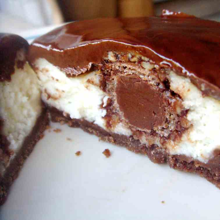 Chocolate Ferrero Rocher Cheesecakes