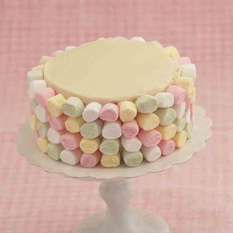 Marshmallow angel food cake (in Spanish)