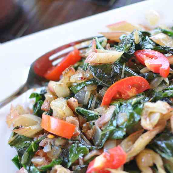 Skillet Swiss Chard with Bacon