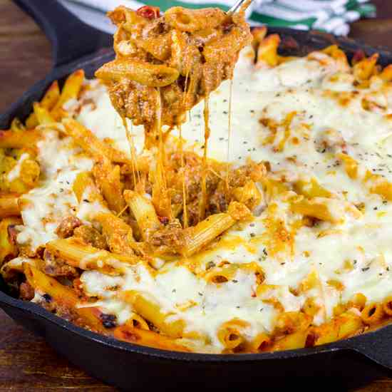 Supreme Pizza Pasta Bake