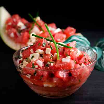 Watermelon Feta Salsa with Horseradish