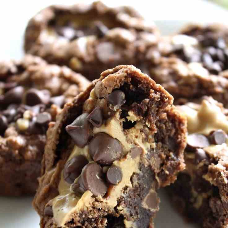 Chocolate Peanut Butter Brownie Bites