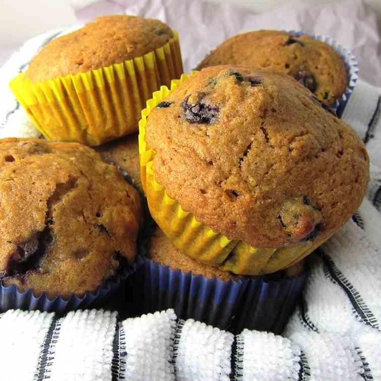 Blueberry Wheat Germ Muffins