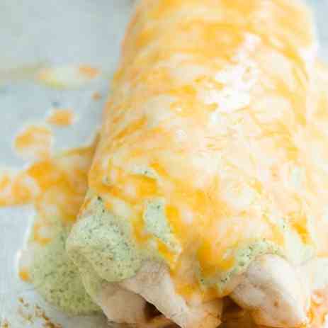 smothered cafe rio chicken burrito