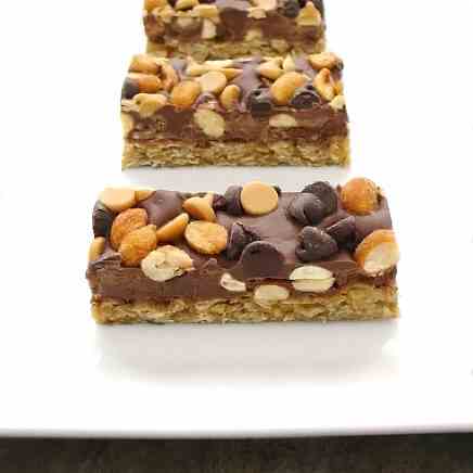 Chocolate Peanut Butter Nutty Bars