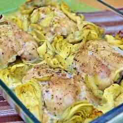Baked Chicken and Artichokes