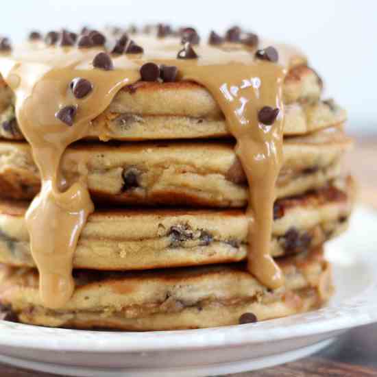 Peanut Butter Chocolate Chip Pancakes