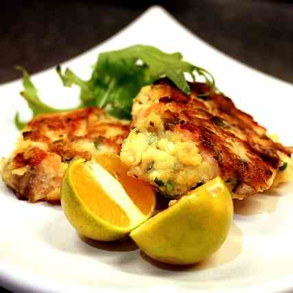 Salmon Cake with Rocket