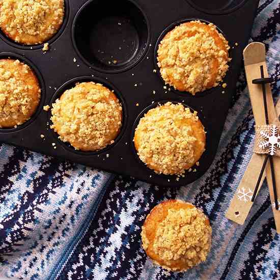 Swedish Hazelnut Streusel Muffins