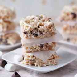 Maple Chocolate Chip Rice Krispie Treats