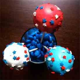 Red White and Blue - Berry Cake Pops