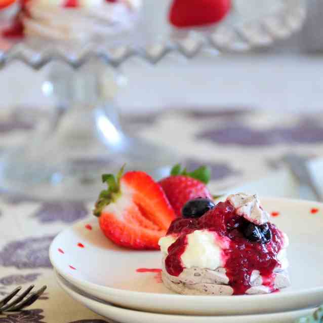 Triple Berry Mini Pavlova