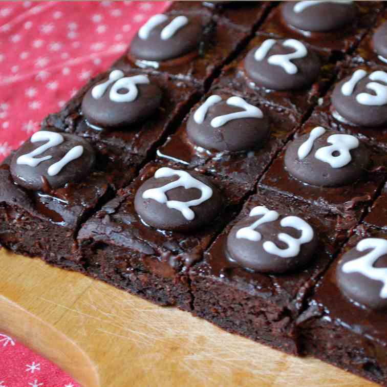 Advent brownie bites