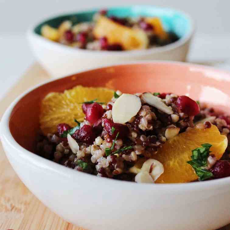 Pomegranate Orange Quinoa Salad
