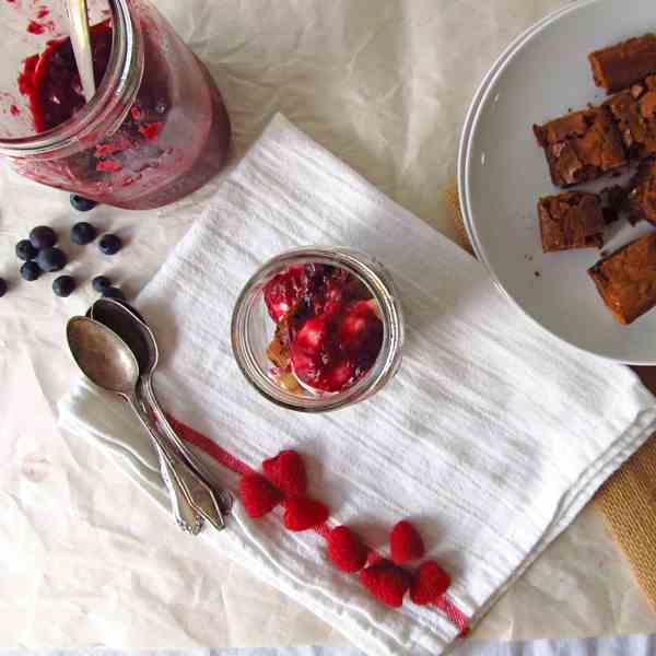 Spring Berry Brownie Sundae