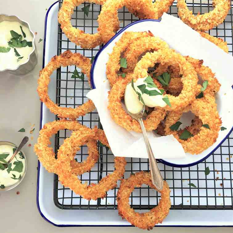 Double Crunch Baked Onion Rings