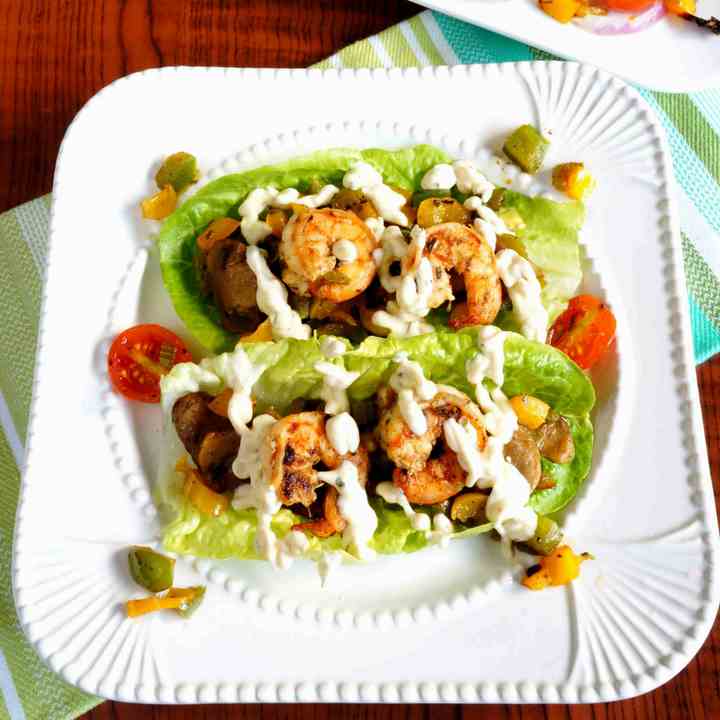 Cajun Shrimp Lettuce Wraps