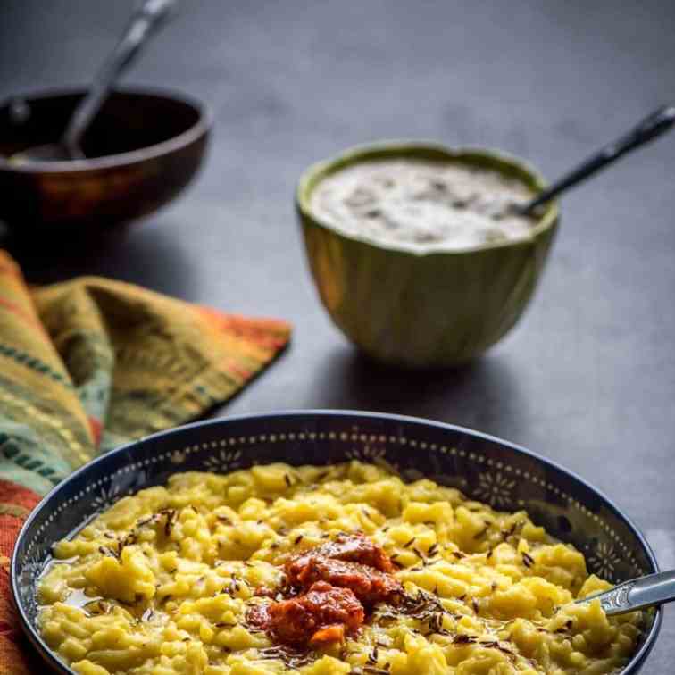 One Pot Moong Dal Khichdi -Lentil Porridge