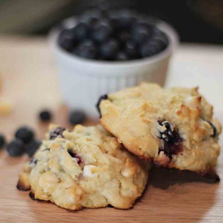 White Chocolate Blueberry Scones