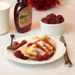 Raspberry Stuffed Pancakes