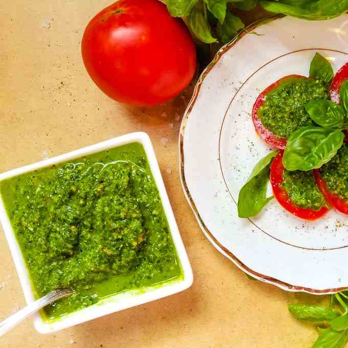 Easy Vegan Basil Pesto