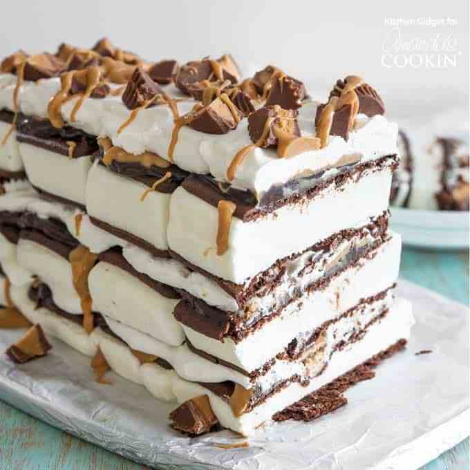 Peanut Butter Ice Cream Sandwich Cake