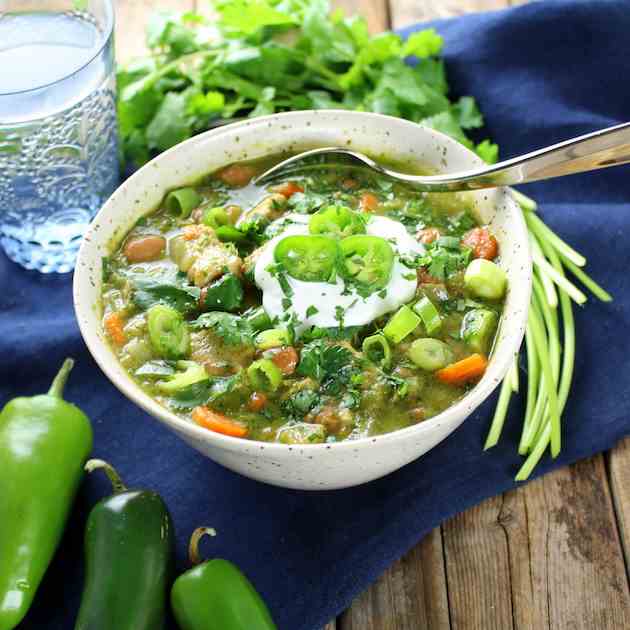 Chicken and Green Chile Verde Soup