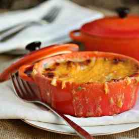 Cheesy Butternut Squash Barley Bake