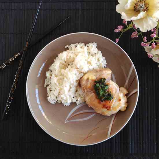 Chicken Thighs with Cilantro Sauce