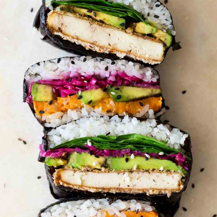 Onigirazu (sushi sandwich)