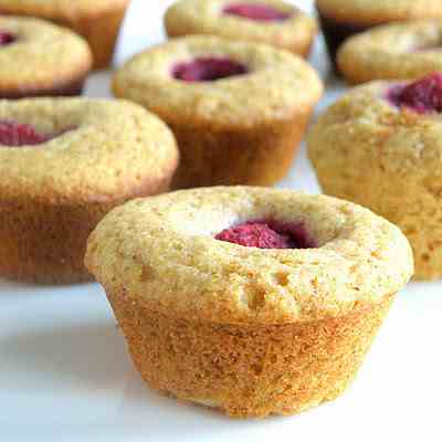 Vegan Raspberry Cornmeal Muffins