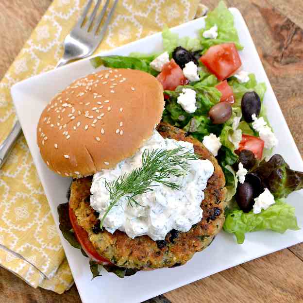 Greek Veggie Burgers