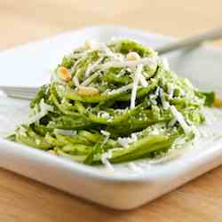 Kale Pesto with Vegetable Noodles