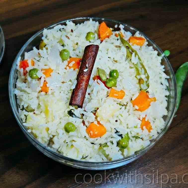 Coconut rice recipe- nariyal chawal