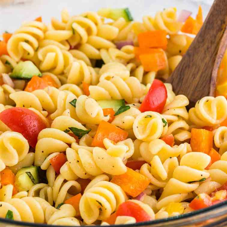 Rainbow Summer Pasta Salad