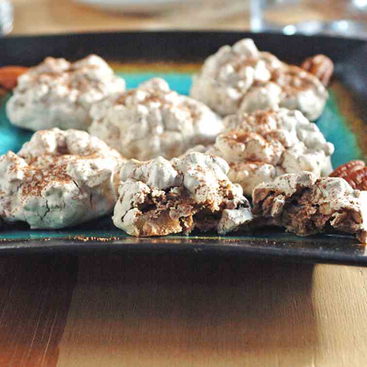 Chocolate-Pecan Meringue Cookies