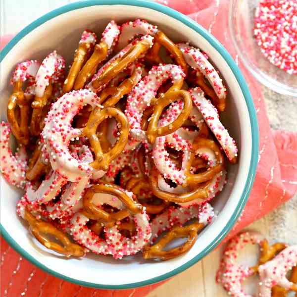 Pink Yogurt Covered Pretzels