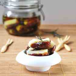 Dates stuffed with manchego and rosemary