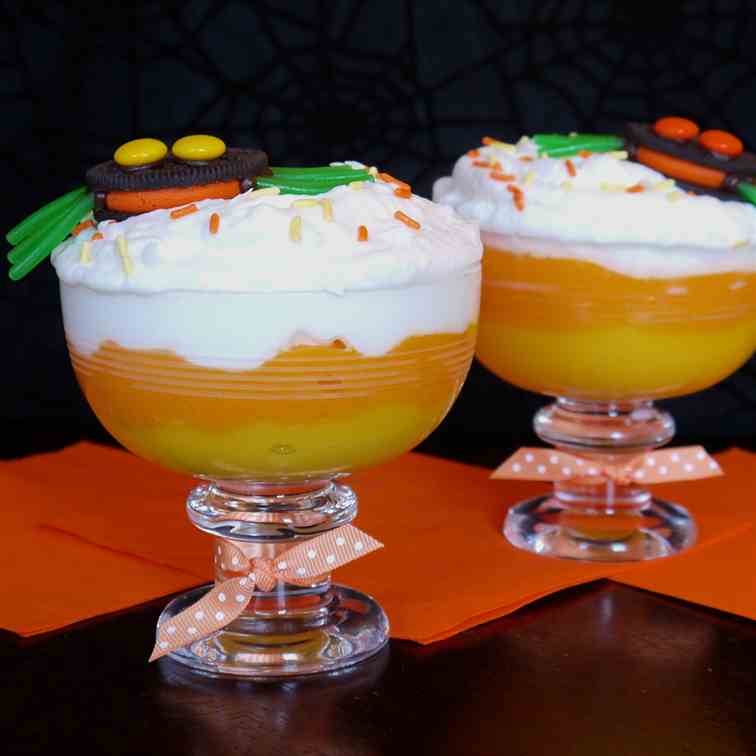 Candy Corn Pudding Parfaits