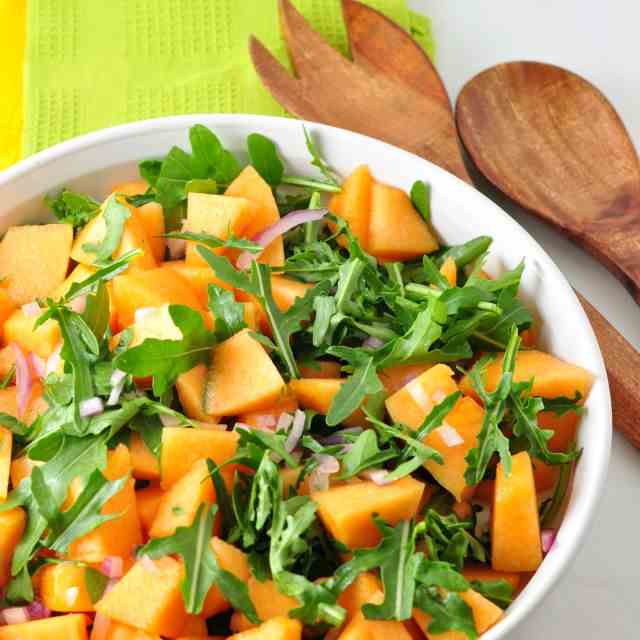 Cantaloupe Arugula Salad