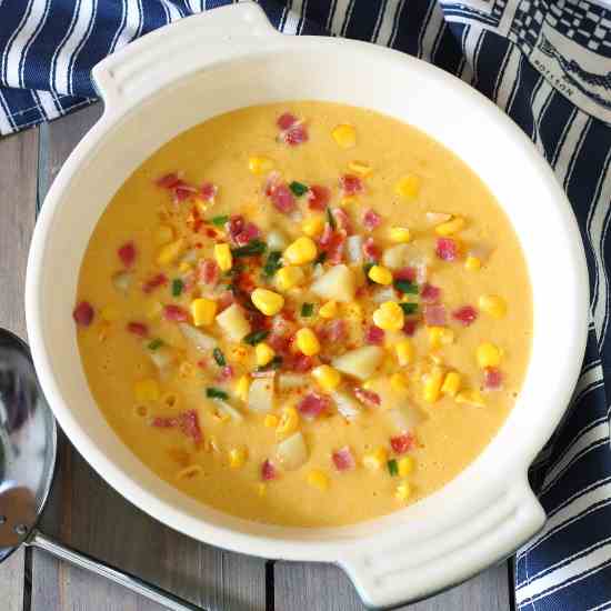 Smoky Bacon and Sweet Corn Chowder