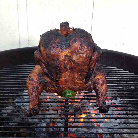 Hickory-Smoked Beer Can Chicken