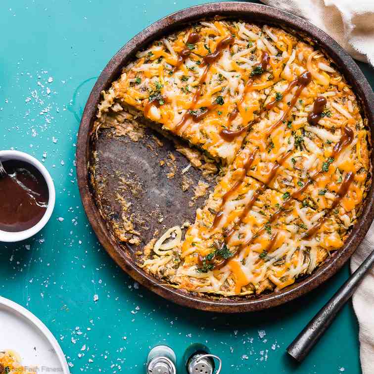 BBQ Chicken Zoodle Casserole